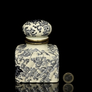 Tintero de porcelana esmaltada, s.XIX