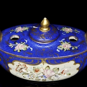 Porcelain writing desk “Flowers on blue background” - 7