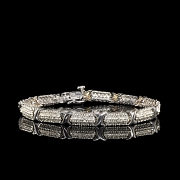 Pulsera de oro blanco con diamantes
