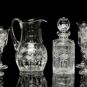 Bohemian glassware set, 20th century