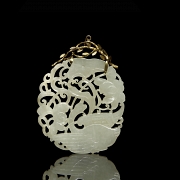 Colgante de jade y oro amarillo de 18k 