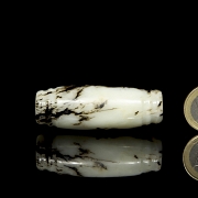 Cuenta “Dizi” de jade tallado, dinastía Ming