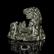 Figura de jade verde espinaca 