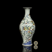 Porcelain vase ‘Peaches and bats’, with Yongzheng mark