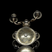 Chiseled silver candlestick, 20th century