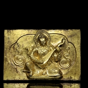 Placa de cobre dorado 