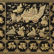 Tapiz bordado con escena cortesana, Asia, s.XX - 1
