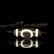 Cuenta de ágata bicolor 