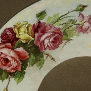 País de abanico pintado al óleo