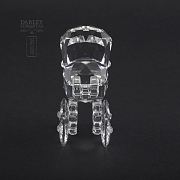 Dos piezas en cristal de Swarovski, carrito bebe, y tarta - 1