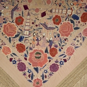 Mantón de Manila bordado con decoración Chinoiserie, s. XX