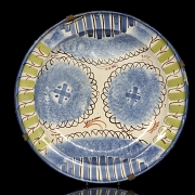 三件套釉面陶瓷盘，20世纪