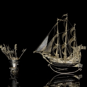 Pareja de piezas de plata, s.XX