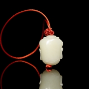 Colgante de jade blanco “Buda sonriente”, dinastía Qing