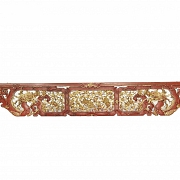 Cubre cortinas de madera lacada 