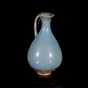 Jarra de cerámica esmaltada, horno Jun, estilo Song