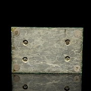 Louis XIV style scribe's desk on malachite, 19th century - 2