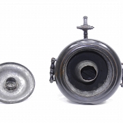 Samovar de latón patinado, S.XX - 3