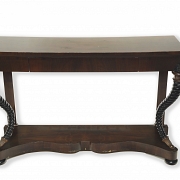 Carved wood console table, Empire style, 20th century