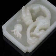 Recipiente de jade blanco de Hotian 