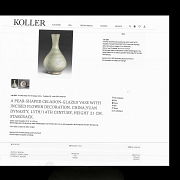 Jarrón de cerámica con esmalte celadón 