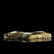 Ornamento de jade amarillo, dinastía Qin