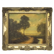 Bernard Denauge (19th century) ‘Lady on the Road’