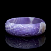 Brazalete de ágata morada 