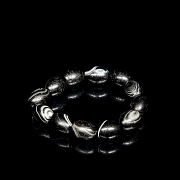 Pulsera de doce cuentas de ágata tallada, dinastía Liao
