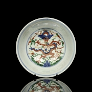 Cuenco de porcelana policromada