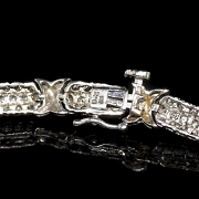 Pulsera de oro blanco con diamantes