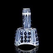 Blue and white porcelain ritual bell, with Xuande mark