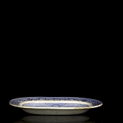 Willow Pattern tray by Samuel Barker & Son, 19th century