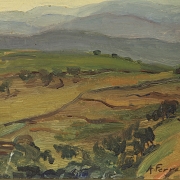 阿道夫·费雷尔·安格拉尔 Adolfo Ferrer Anglar（1906–1993）《山谷风光》1968年 - 3