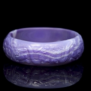 Brazalete de ágata morada 