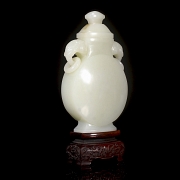 Jarrón de jade blanco de Hetian