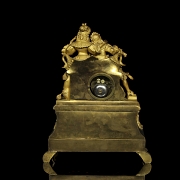 Reloj de sobremesa de bronce dorado, Napoleón III, Francia, S.XIX