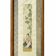 Chinese painting “Lady and poem”, 20th century - 1
