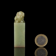 Sello de jade “Animal recostado”, dinastía Qing
