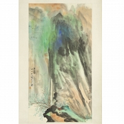 Chinese painting on paper ‘ Mountain Composition’, 20th century - 1