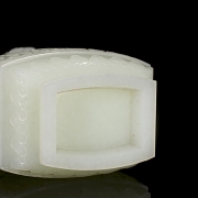Jarrón colgante de jade blanco de Hetian, dinastía Qing
