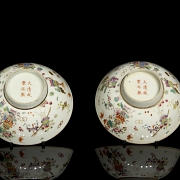 Pareja de cuencos de porcelana 