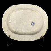 Willow Pattern tray by Samuel Barker & Son, 19th century