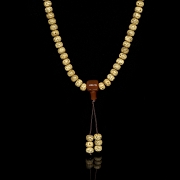Mala with 118 seed, amber and turquoise beads, 20th century - 2