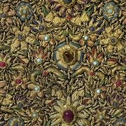 Embroidered tapestry ‘Zardozi’, with coloured gems, India, 20th century