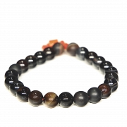 Colgante y pulsera de cuentas de ágata, s.XX