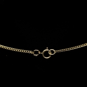 Conjunto de collar y pendientes en oro de 18k con rubíes y brillantes