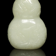 Botella de rapé de jade blanco 