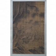 Chinese painting ‘Court Scene under the Pine Tree’, signed Li Song