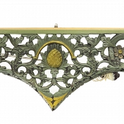 Cubre cortinas de madera lacada 